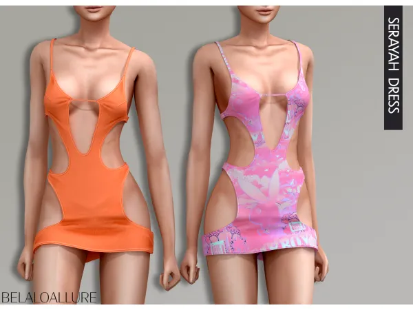 Alpha SERAYAH dress by simsfinds - The Sims 4 Custom Content