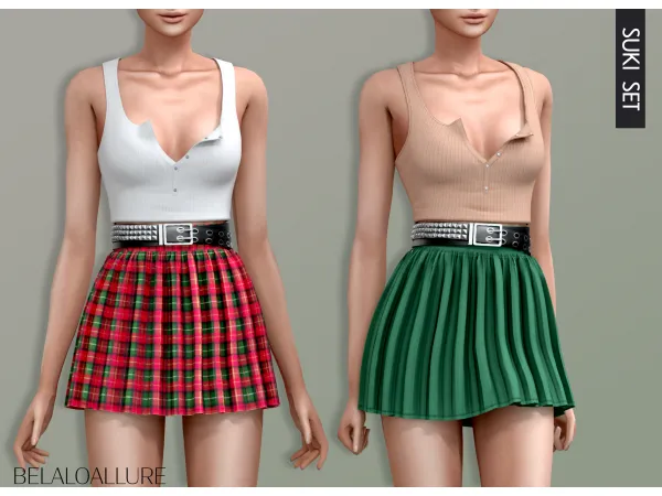 Alpha Suki Outfit by Belaloallure - The Sims 4 Custom Content