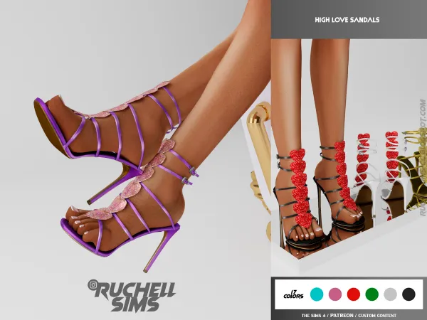 Alpha HIGH LOVE SANDALS FREE - The Sims 4 Custom Content