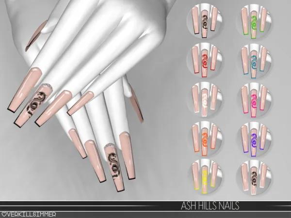 Mix Ash Hills Nails - The Sims 4 Custom Content