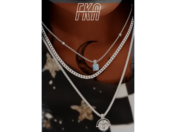 Alpha Irie Necklace Stack by simsfinds - The Sims 4 Custom Content