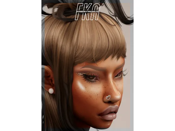 Alpha 444LUV Nose Piercings by simsfinds - The Sims 4 Custom Content