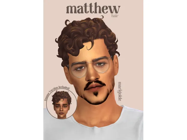 Maxis Match Matthew Hair by marigolde - The Sims 4 Custom Content