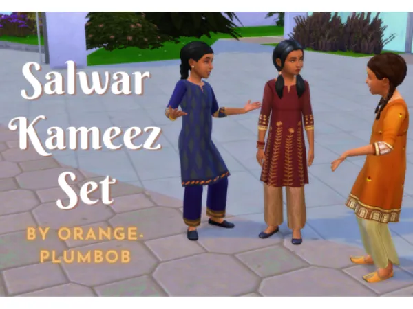 Maxis Match Salvar Kameez Set - The Sims 4 Custom Content