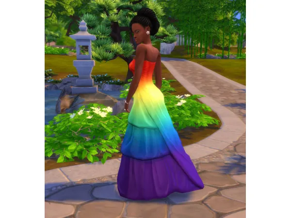 A simple Pride wedding dress recolor.