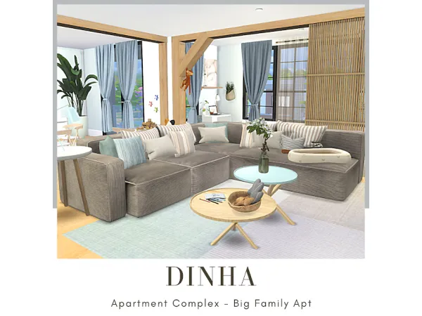 Mix Complex Apartment Lot with 6 Apartments - The Sims 4 Custom Content