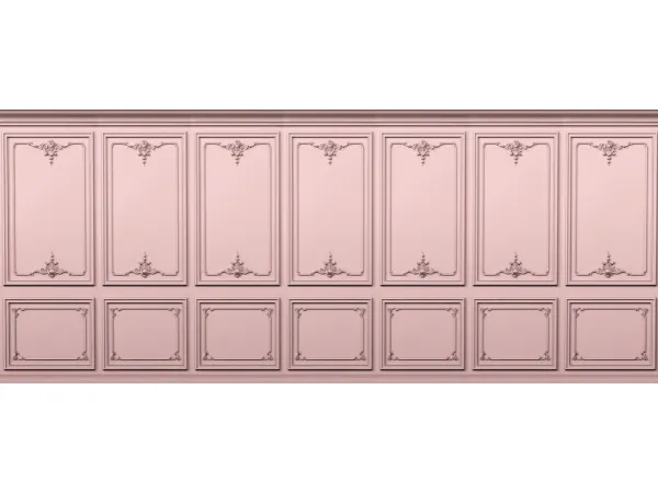 anachrosimss Delicate Boiserie Wall 4t3 conversion - The Sims 3 Custom Content