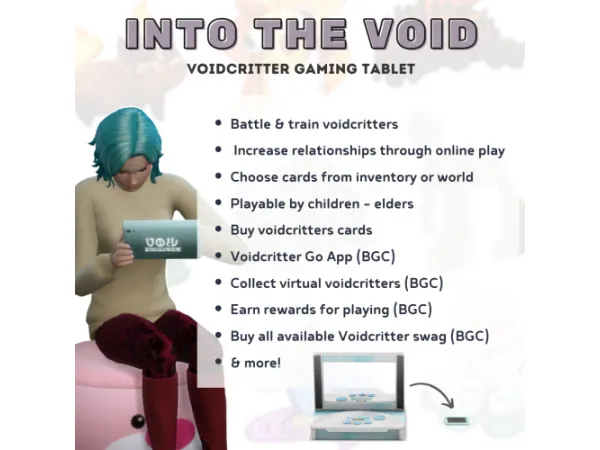 Maxis Match Into The Void Voidcritter Gaming Tablet - The Sims 4 Custom Content