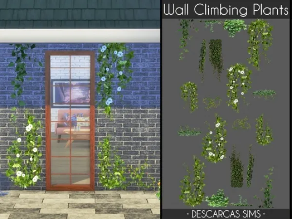 Maxis Match Wall Climbing Plants - The Sims 4 Custom Content