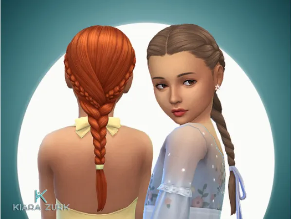 Maxis Match Braid Single for Girls - The Sims 4 Custom Content