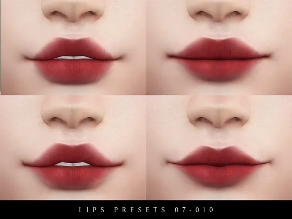 Mix Female Lips Presets 07 010 - The Sims 4 Custom Content