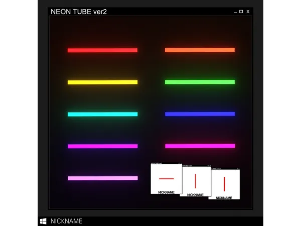 Mix NEON TUBE ver2 by give me a nickname - The Sims 4 Custom Content