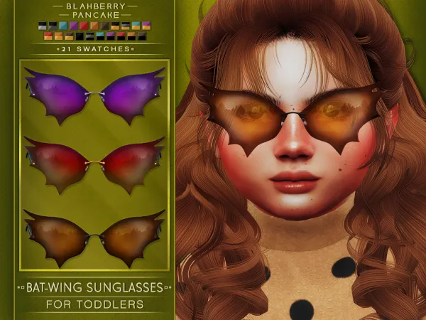Alpha BAT WING SUNGLASSES FOR TODDLERS - The Sims 4 Custom Content