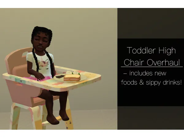 Maxis Match More Toddler High Chair Foods by QMBiBi - The Sims 4 Custom Content
