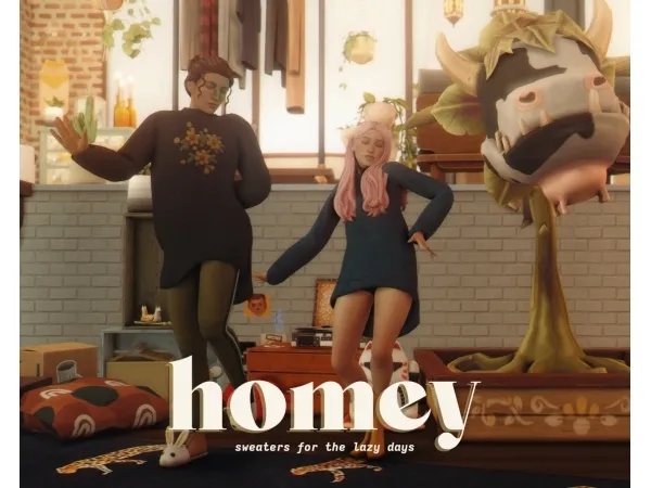 Maxis Match HOMEY SWEATERS FOR THE LAZY DAYS - The Sims 4 Custom Content