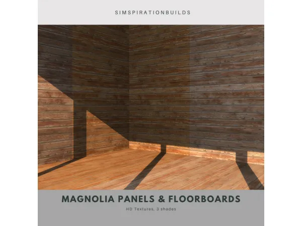 Mix Magnolia Wall Panels Matching Floorboards by SimspirationBuilds - The Sims 4 Custom Content