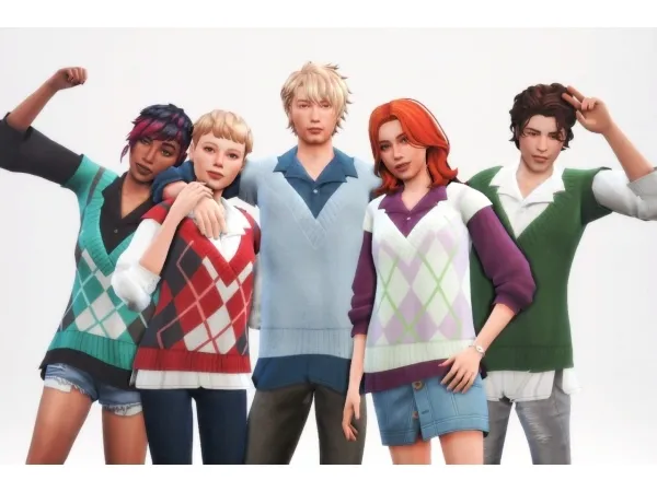 Maxis Match Incheon Arrivals Sweater Recolor - The Sims 4 Custom Content