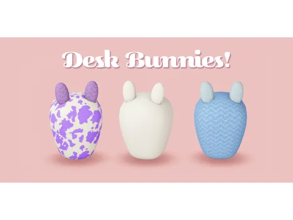 Desk Bunnies - The Sims 3 Custom Content