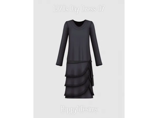 Mix [Lonelyboy] 1920s Day Dress 07 - The Sims 4 Custom Content