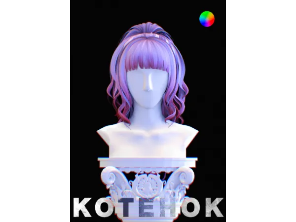Alpha Zia Hair by simsfinds - The Sims 4 Custom Content