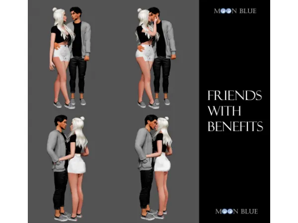 Alpha Friends With Benefits MOON BLUE - The Sims 4 Custom Content