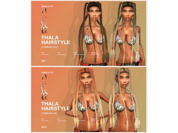 Alpha Thala Hairstyle by simsfinds - The Sims 4 Custom Content
