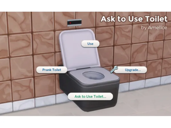 Maxis Match [Mod] Ask to Use Toilet by Amellce - The Sims 4 Custom Content