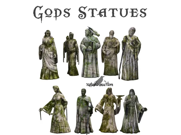 Maxis Match Gods Statues Auditore by Natalia - The Sims 4 Custom Content