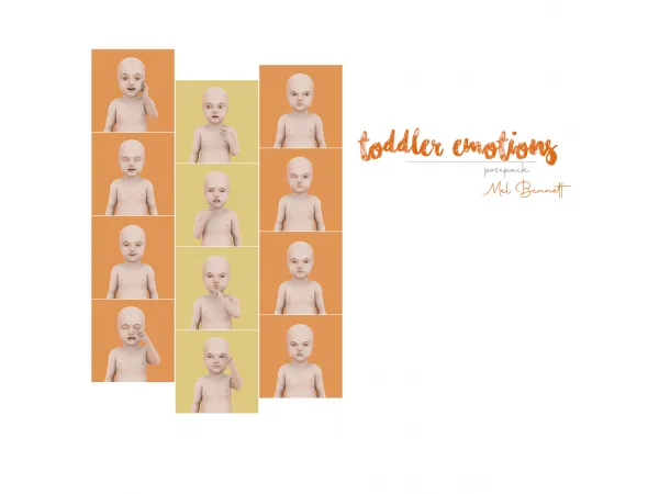 Maxis Match Toddler Emotions Posepack - The Sims 4 Custom Content
