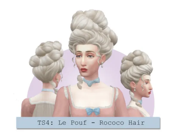 Maxis Match Le Pouf Rococo Hair - The Sims 4 Custom Content