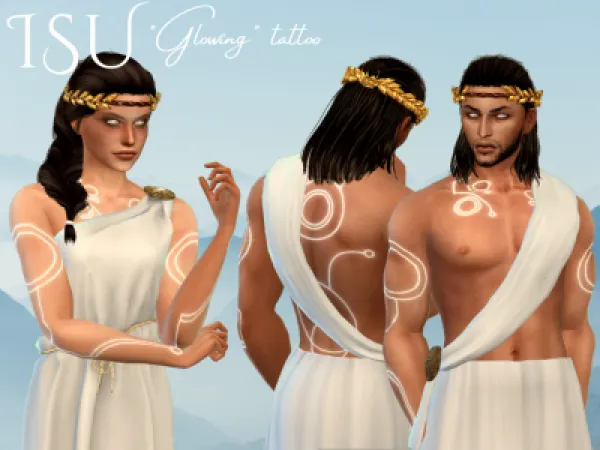 Mix Isu Glowing Tattoo by networksims - The Sims 4 Custom Content