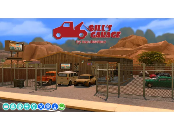Maxis Match Bills Garage - The Sims 4 Custom Content