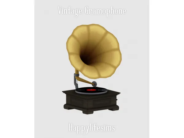 Maxis Match [Lonelyboy] Vintage Gramophone - The Sims 4 Custom Content