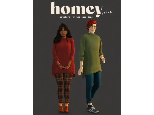 Maxis Match homey vol 2 sweaters for the lazy days - The Sims 4 Custom Content