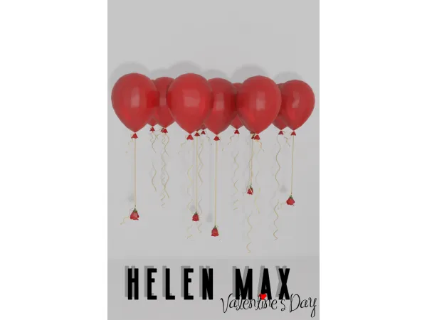 Alpha Balloons and Roses by Helen Max - The Sims 4 Custom Content