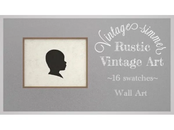 Alpha Rustic Vintage Art by simsfinds - The Sims 4 Custom Content