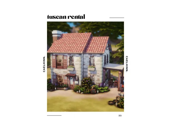 Maxis Match tuscan rental a rental lot by caelhinn - The Sims 4 Custom Content