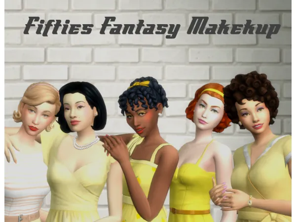 Maxis Match Fifties Fantasy Makeup - The Sims 4 Custom Content