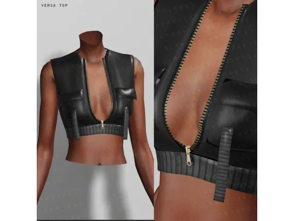 Alpha SC137 VERSA TOP by slayclassy - The Sims 4 Custom Content