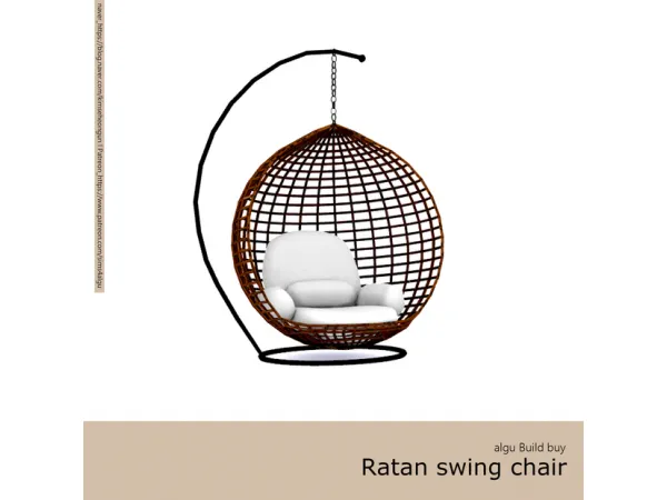 Alpha [algu] Ratan swing chair - The Sims 4 Custom Content