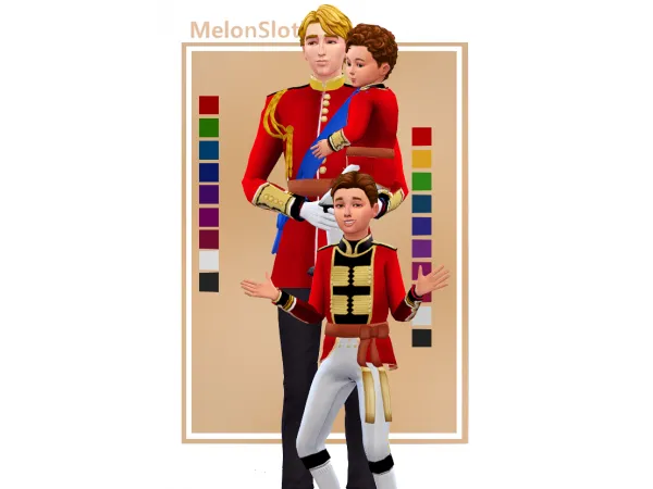 Maxis Match Irish guards uniform jacket and child ceremony uniform - The Sims 4 Custom Content