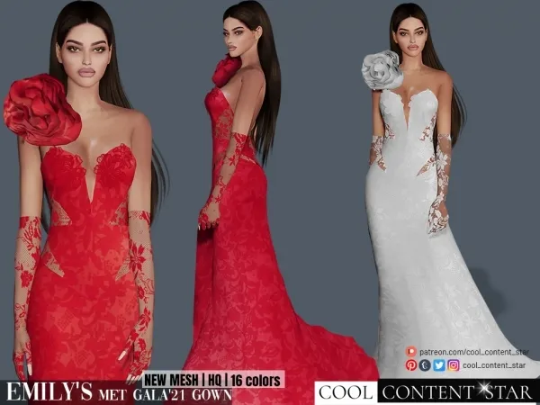 Alpha Emily's 2021 Met Gala Gown cool_content_star - The Sims 4 Custom Content