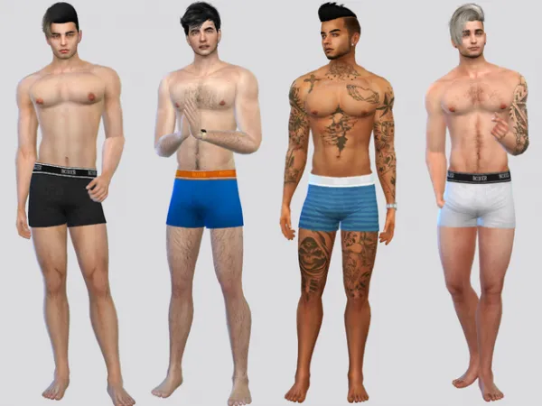 Alpha Bedtime Boxer Brief (Mick) by McLayneSims - The Sims 4 Custom Content