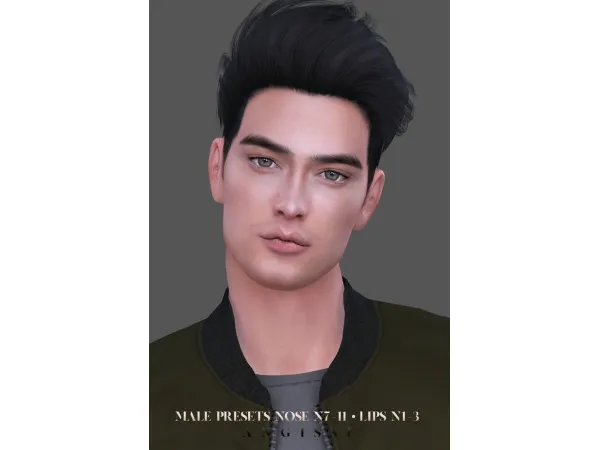 Alpha Male Presets Nose 7 11 lips 1 3 by simsfinds - The Sims 4 Custom Content