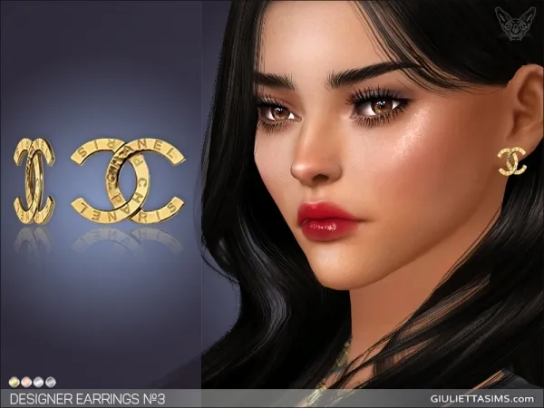 Alpha Designer Earrings 4 - The Sims 4 Custom Content