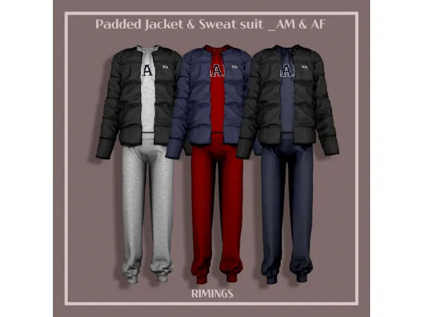 [RIMINGS] Padded Jacket & Sweat suit _AM &  A