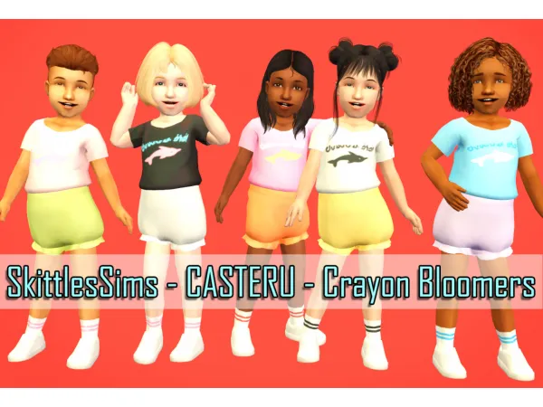 SKITTLESSIMS CASTERU CRAYON BLOOMERS PU - The Sims 2 Custom Content