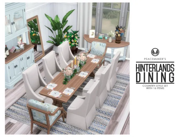 Hinterlands Dining - Country Style with 16 Items by Peacemaker_ic