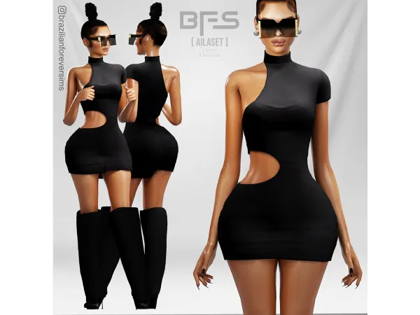 Alpha 05 [ AILA DRESS ] - The Sims 4 Custom Content