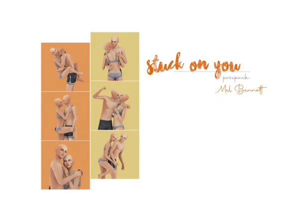 Maxis Match Stuck on You Posepack - The Sims 4 Custom Content